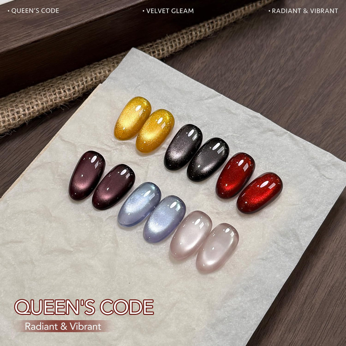 Vernis gel Cat Eye GAOY avec aimant, présentation des couleurs
