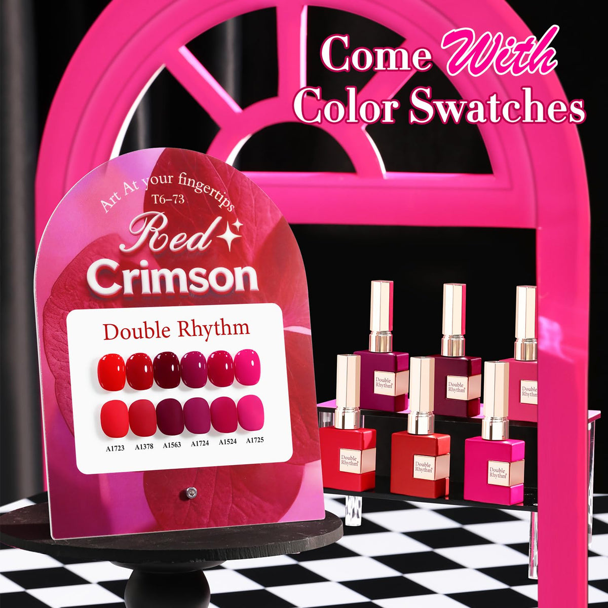 Vernis gel de couleur bordeaux du set Double Rhythm
