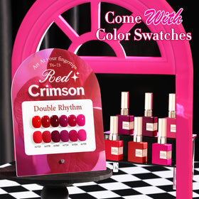Vernis gel de couleur bordeaux du set Double Rhythm