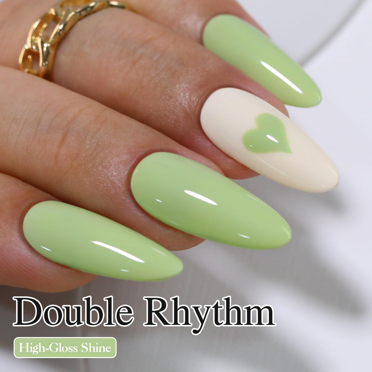Vernis gel Double Rhythm 15ML avec application de nail art