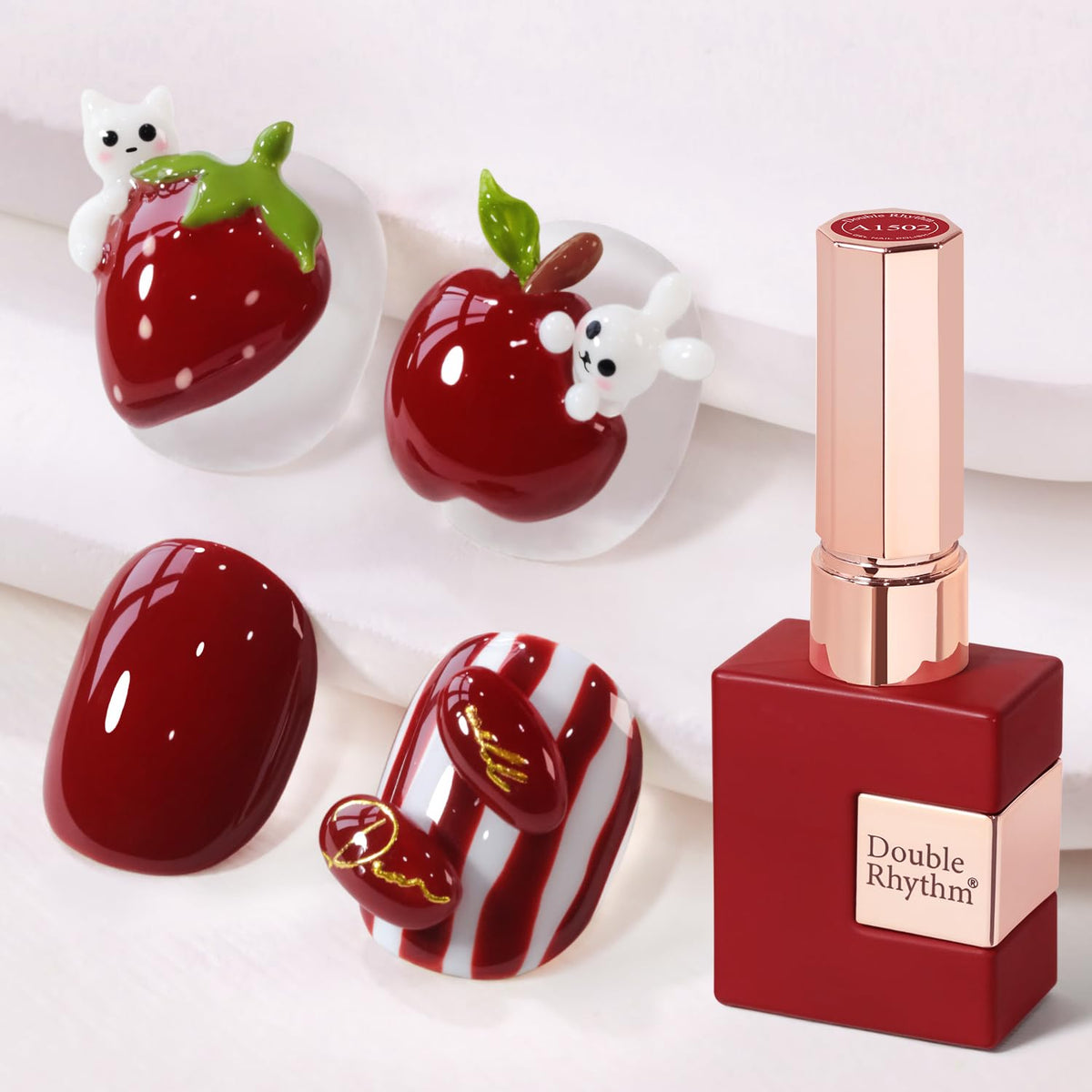 Vernis gel Double Rhythm 15ml Brick Burgundy vue avant