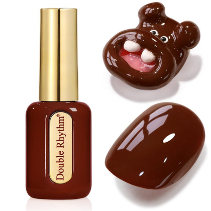 Vernis gel Double Rhythm 15ml couleur Bourgogne avec bouchon doré