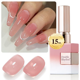 Vernis gel Double Rhythm 15ml couleur Nude Milky, vue de face
