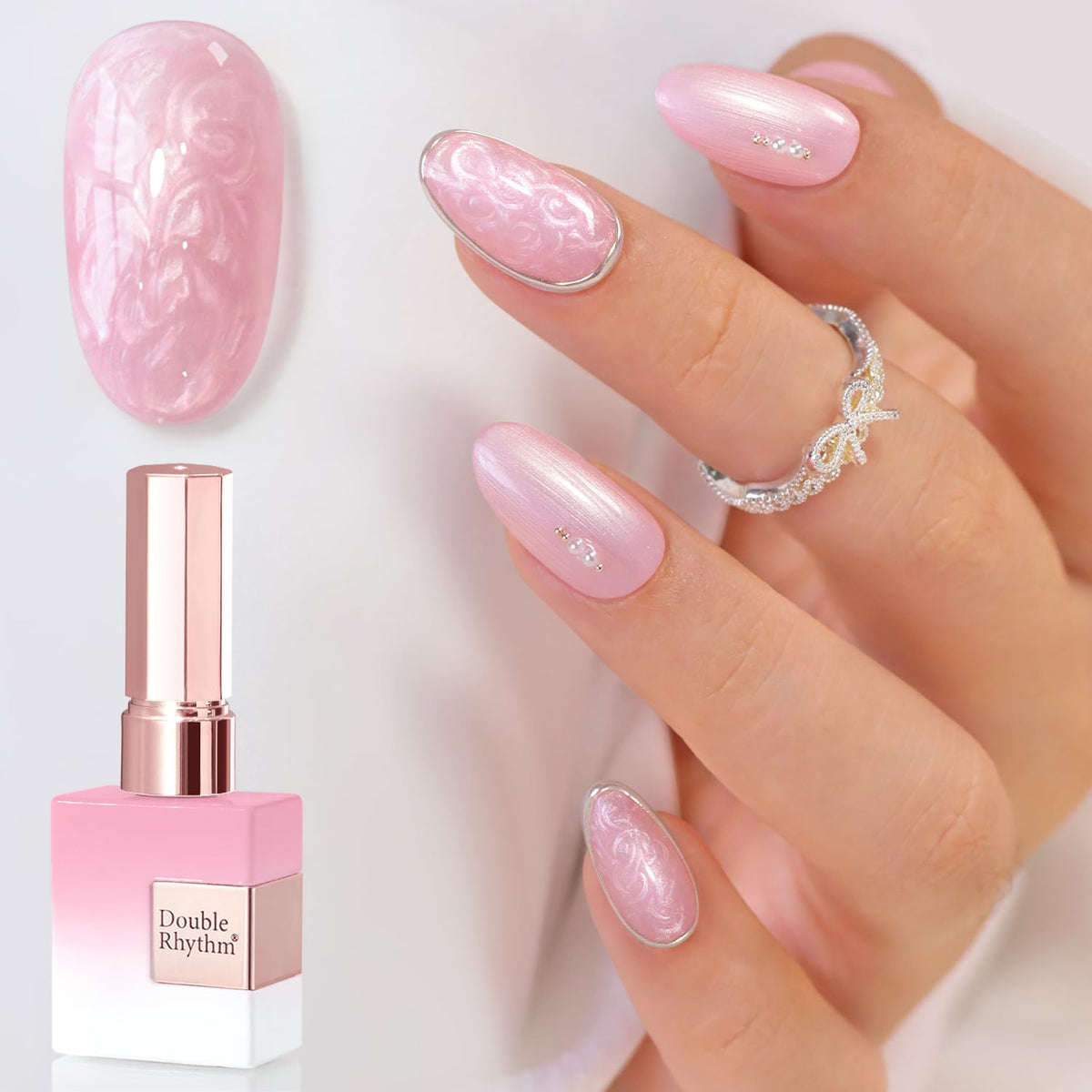 Vernis gel Double Rhythm 15ml couleur Pearl Nude vue avant