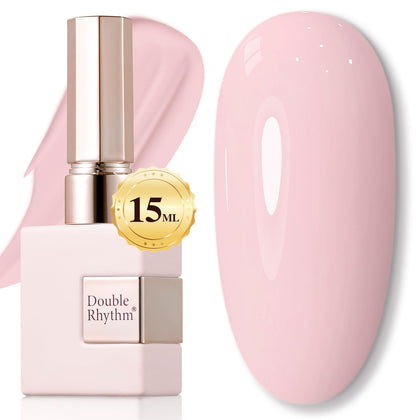 Vernis gel Double Rhythm 15ml couleur rose bébé, vue avant