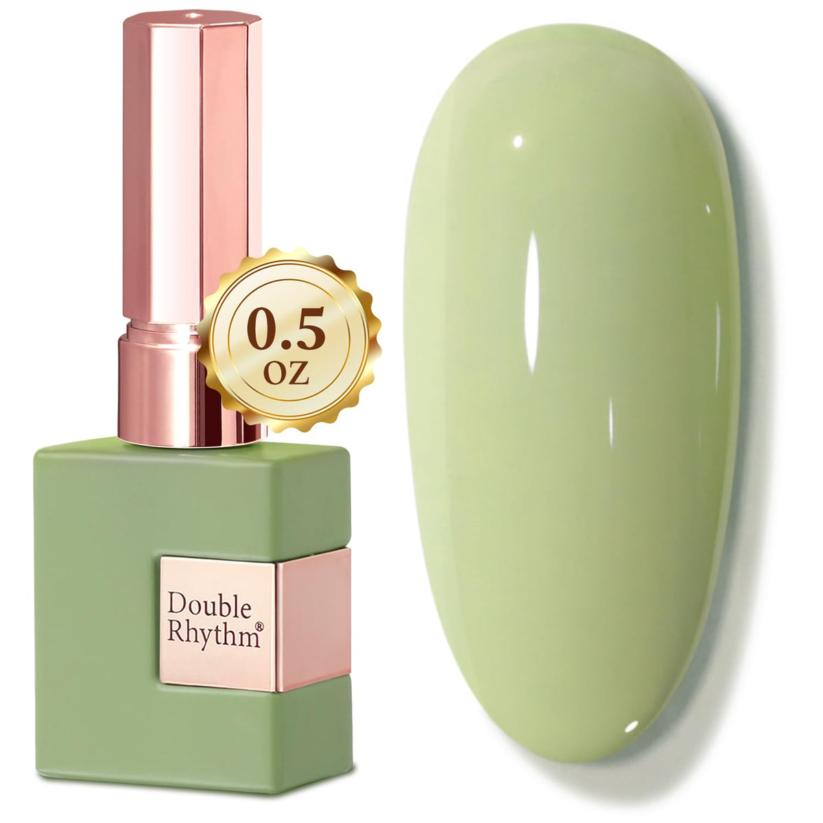 Vernis gel Double Rhythm 15ml couleur Stone Green, vue avant