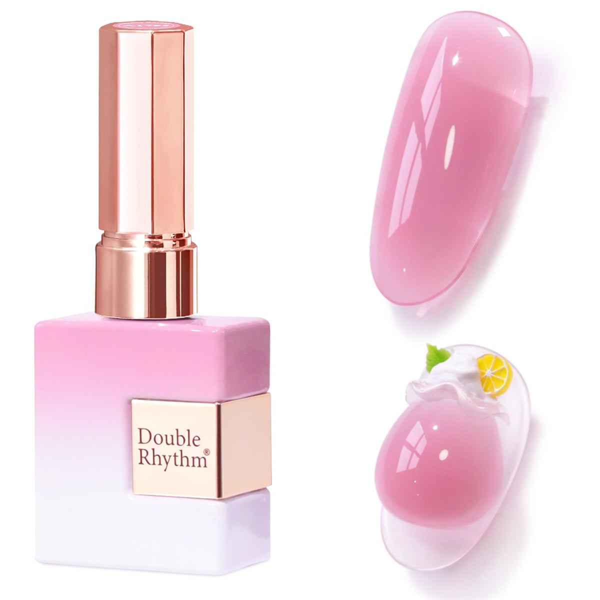 Vernis gel Double Rhythm 15ml couleur violet pastel, vue de face