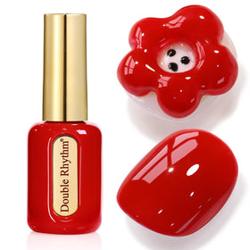 Vernis gel Double Rhythm 15ml H1454 rouge profond vue avant
