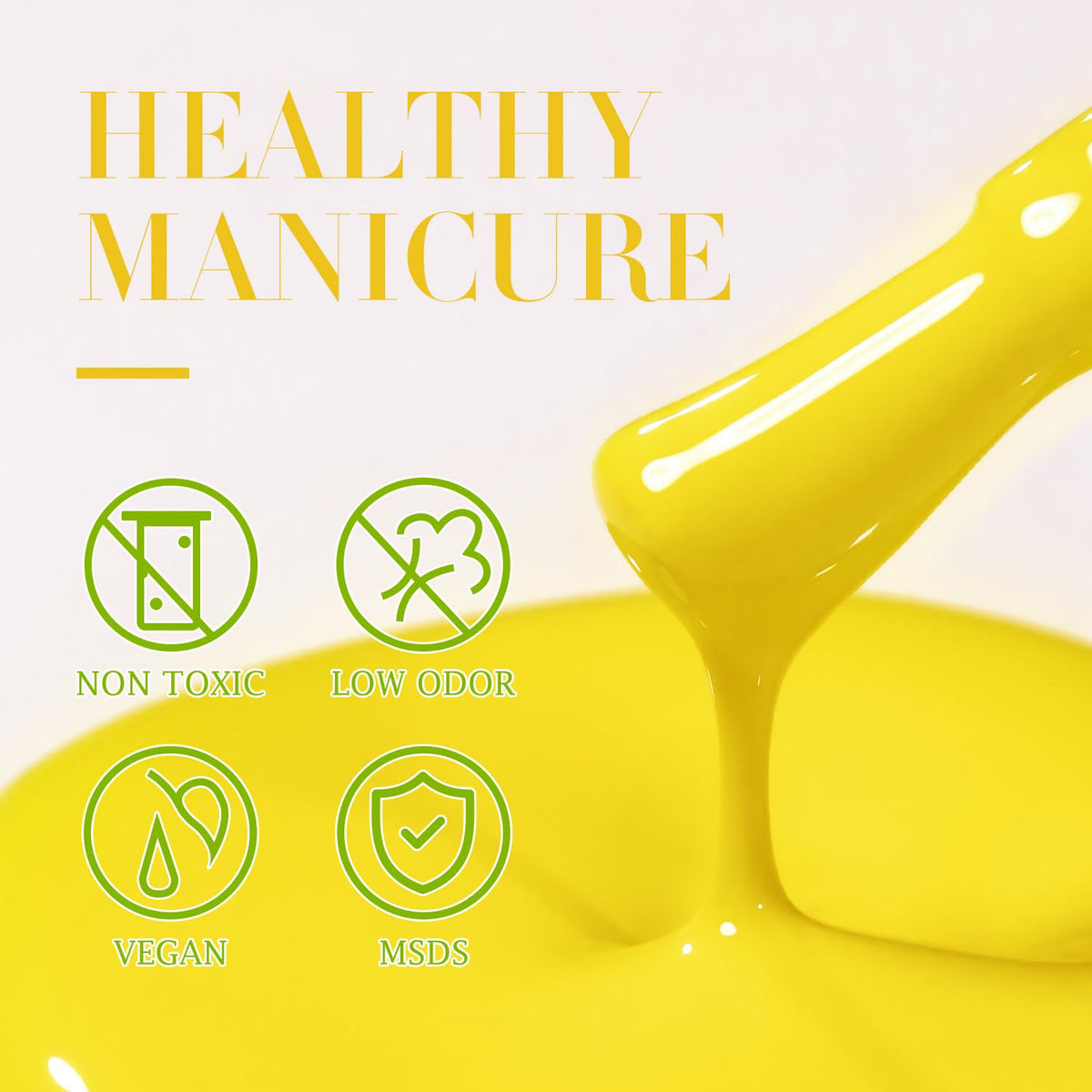 Vernis gel Double Rhythm 15ML Jaune A1396 sur un plateau