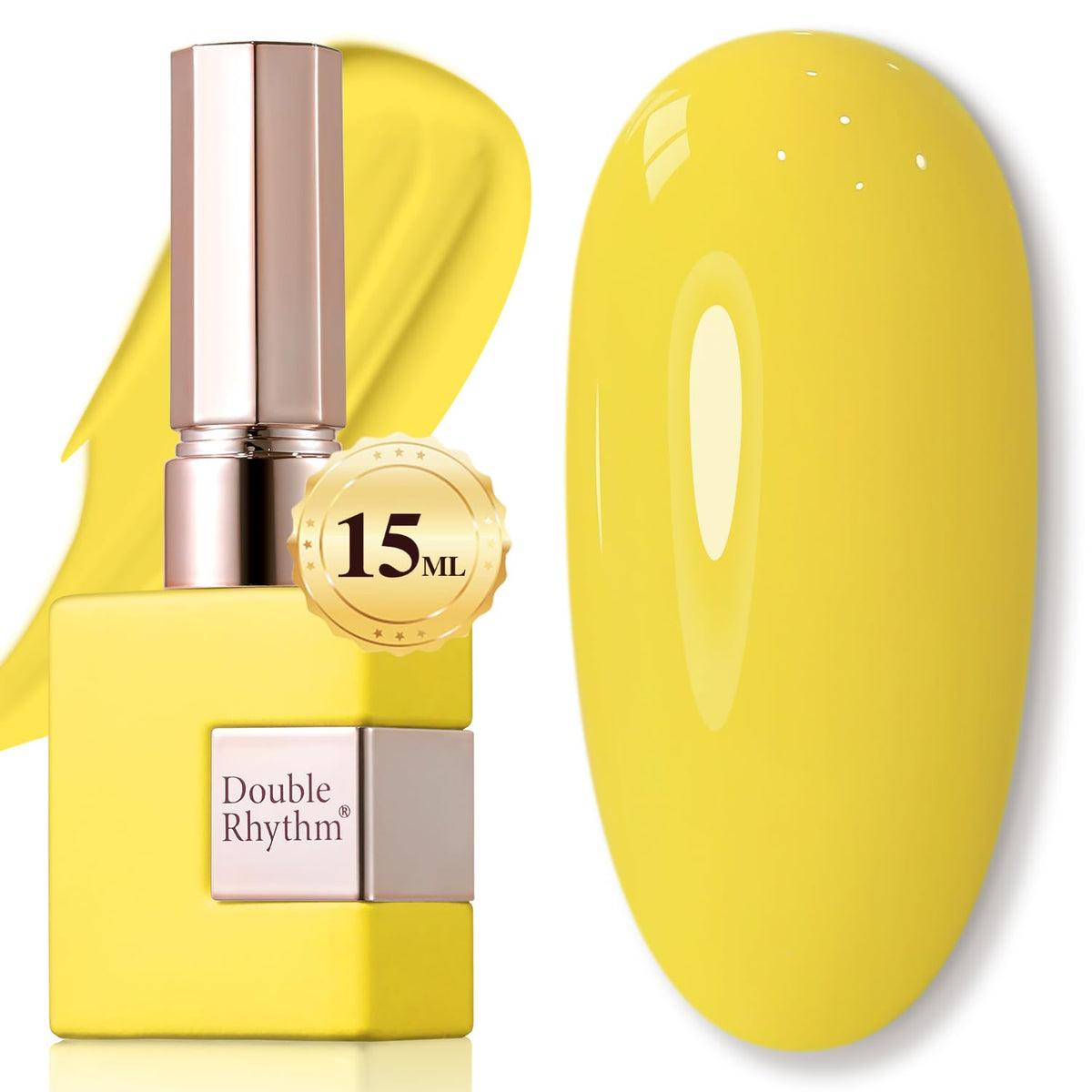 Vernis gel Double Rhythm 15ML Jaune A1396 vue avant
