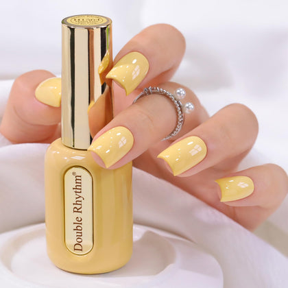 Vernis gel Double Rhythm 15ml Jaune Terre H1564 avec flacon rond et poignée dorée