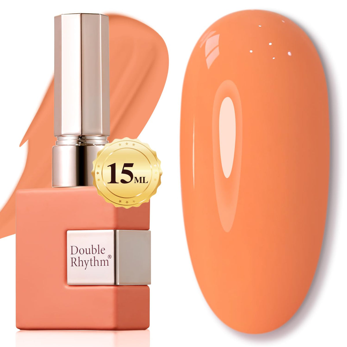Vernis Gel Double Rhythm 15ML orange lacté vue avant
