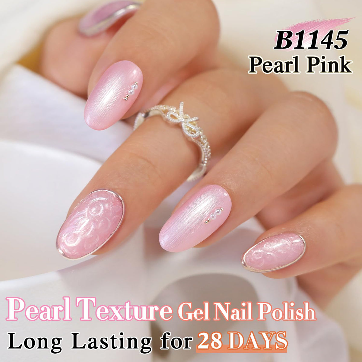 Vernis gel Double Rhythm 15ml Pearl Nude avec brosse