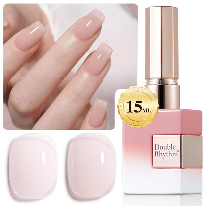 Vernis Gel Double Rhythm 15ML rose laiteux avant utilisation