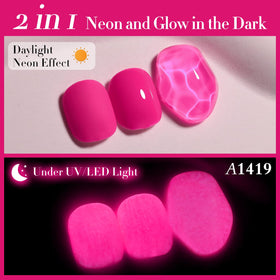 Vernis gel Double Rhythm 15ML rose néon avec étiquette visible