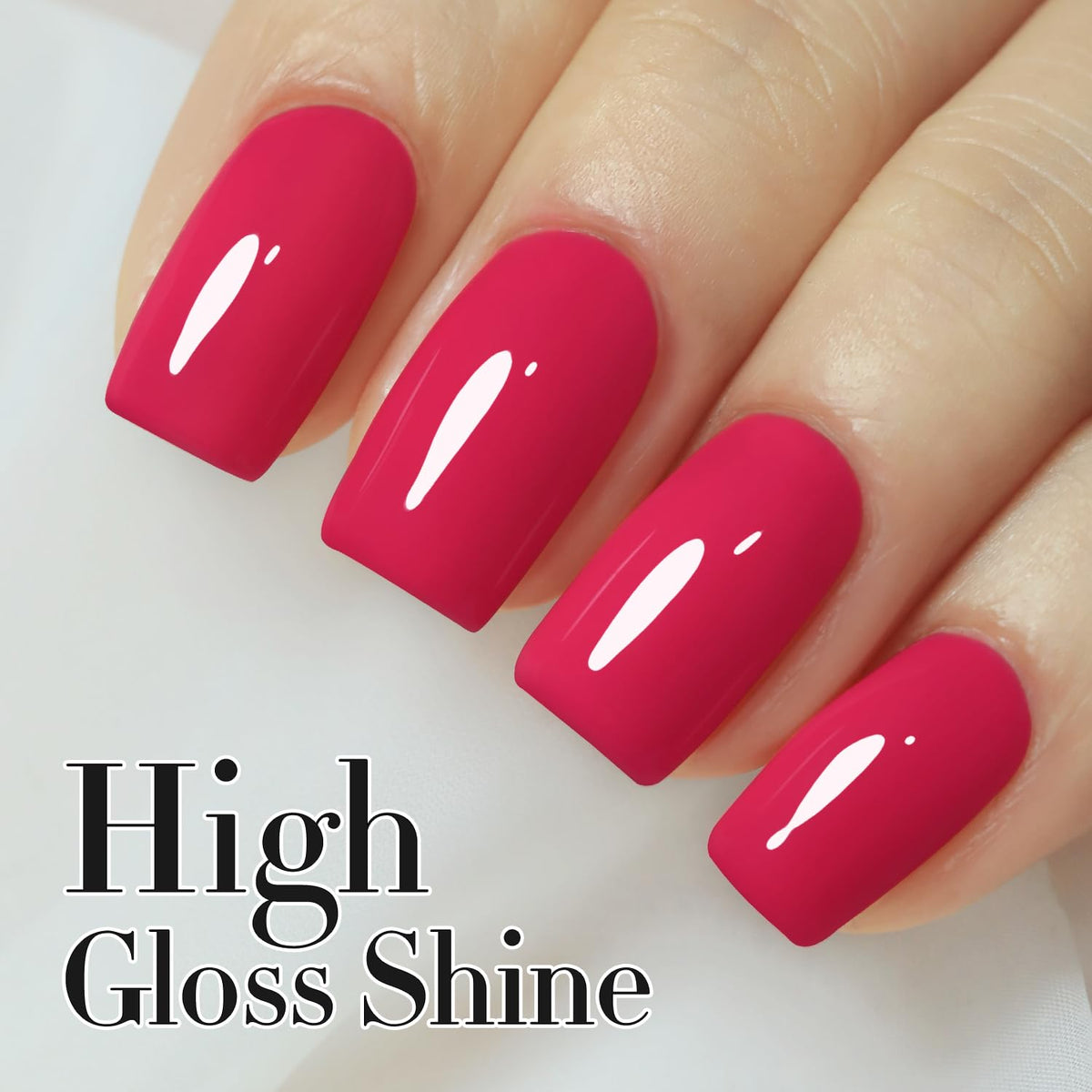 Vernis gel Double Rhythm 15ml Rouge Rose, avec lampe UV