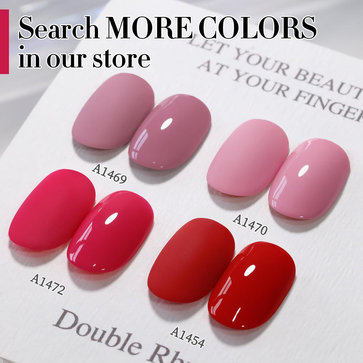 Vernis gel Double Rhythm 15ml Rouge Rose, utilisation à domicile