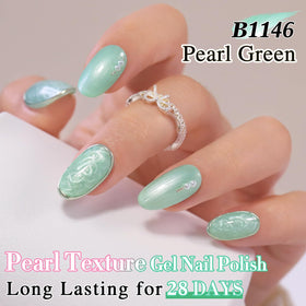 Vernis gel Double Rhythm 15ML vert perle, bouteille ouverte
