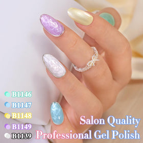 Vernis gel Double Rhythm 15ML violet perle avant application