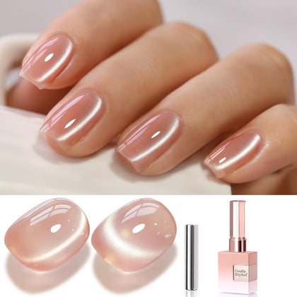 Vernis gel Double Rhythm Cat Eye 15ml couleur abricot nude