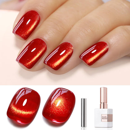 Vernis gel Double Rhythm Cat Eye 15ML rouge sang