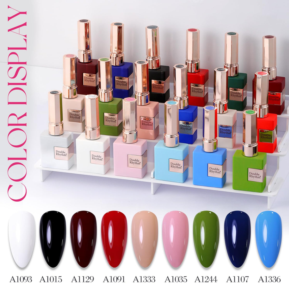 Vernis gel Double Rhythm rose néon dans son emballage