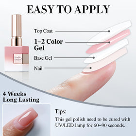 Vernis gel Double Rhythm sur un fond de table de manucure