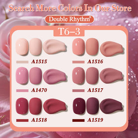 Vernis gel Double Rhythm sur une table avec accessoires de manucure