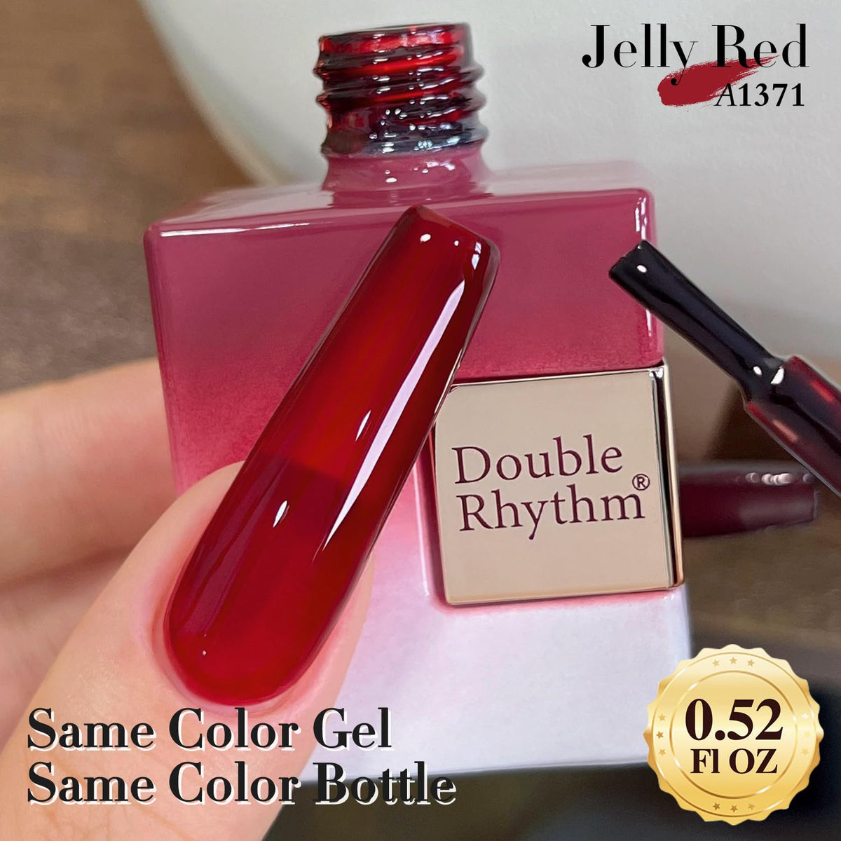 Vernis gel Double Rhythm sur une table de manucure