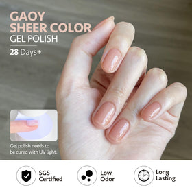 Vernis gel GAOY avec aimant cat eye sur fond blanc