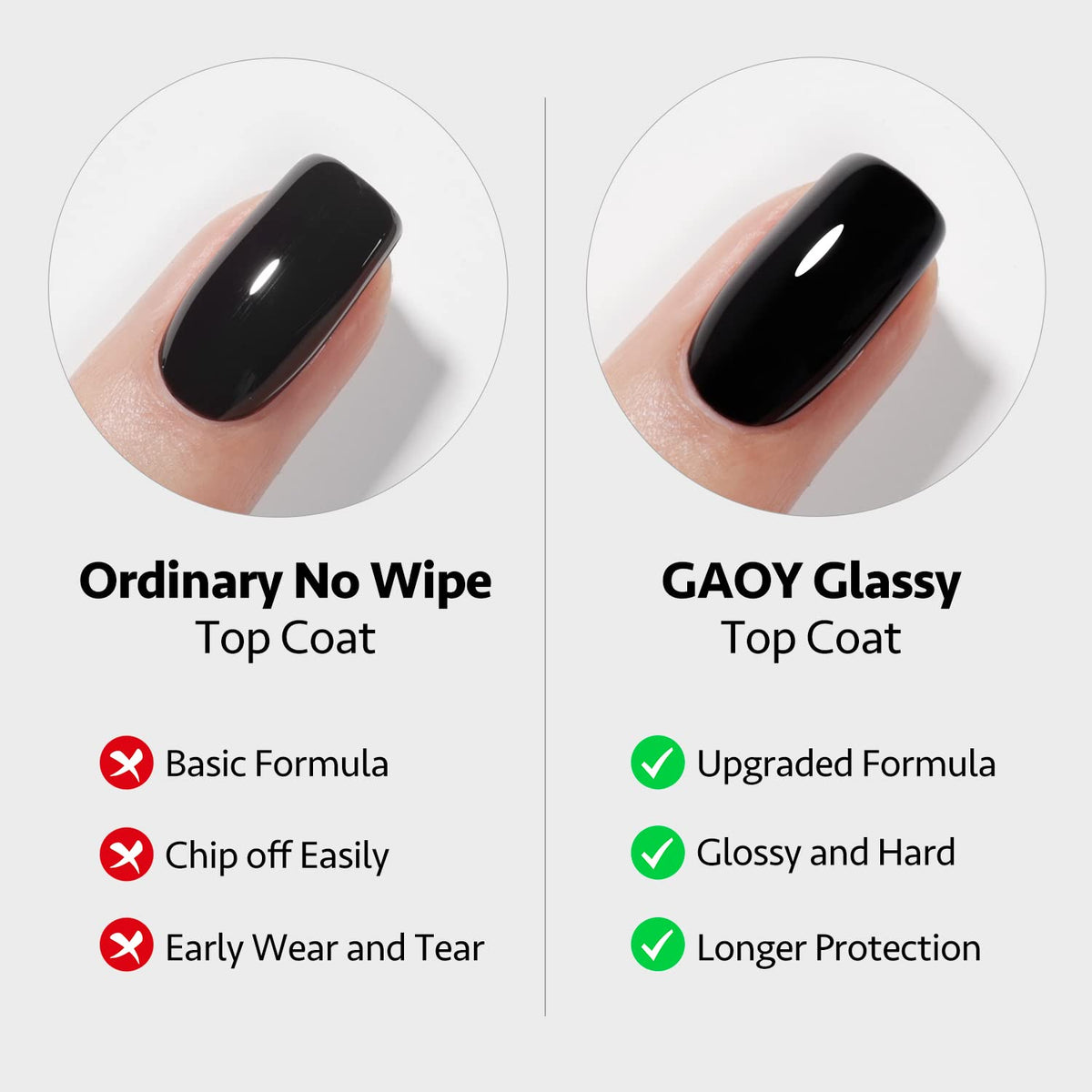 Vernis Gel GAOY sur une table avec des accessoires de manucure