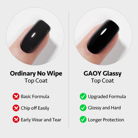 Vernis Gel GAOY sur une table avec des accessoires de manucure