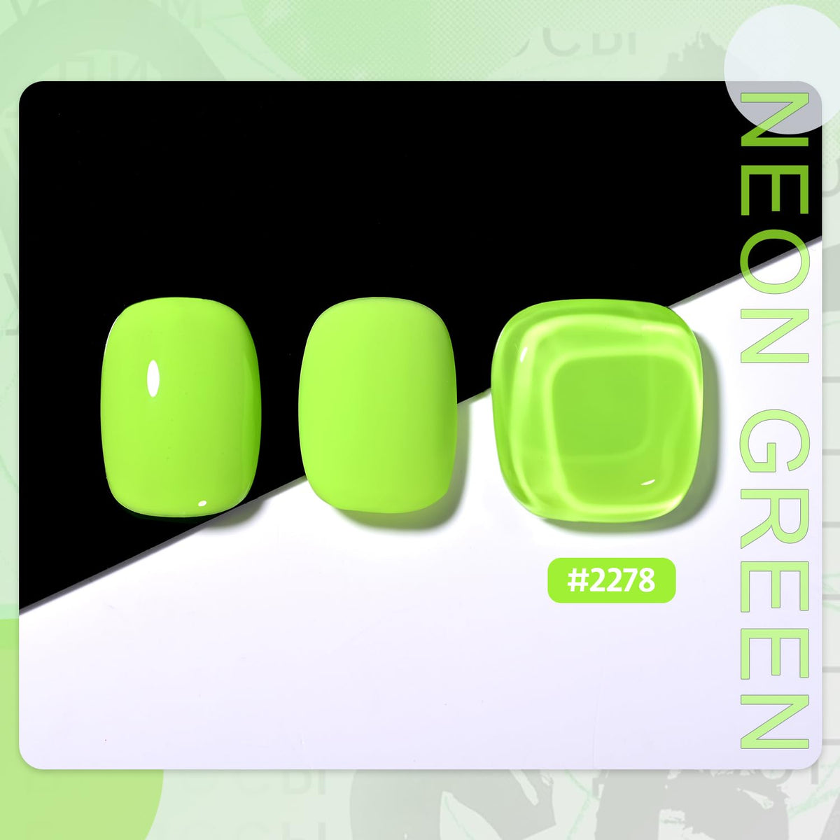 Vernis gel GAOY vert néon avec brosse applicatrice