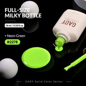 Vernis gel GAOY vert néon avec finition brillante