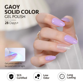 Vernis gel GAOY violet clair avec lampe UV LED