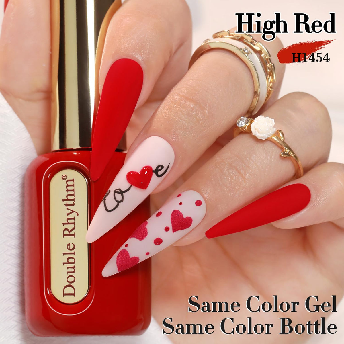 Vernis gel H1454 sur une table avec accessoires de manucure