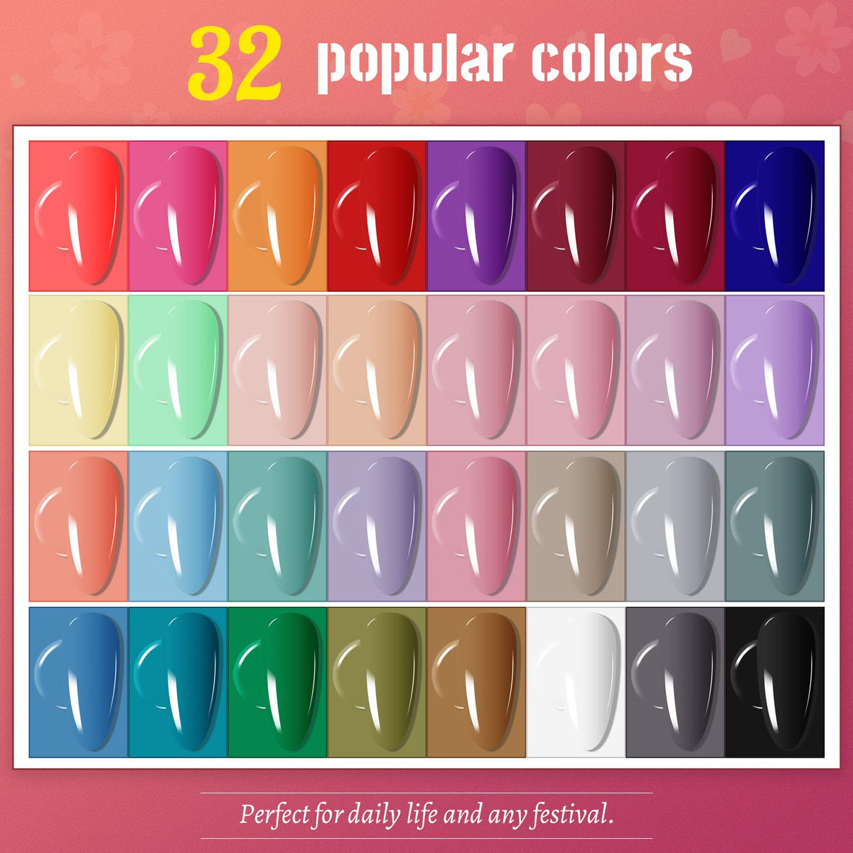 Vernis gel JODSONE en plusieurs couleurs avec outils de manucure