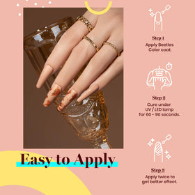 Vernis gel Kim Nude 15ML avec application sur ongle