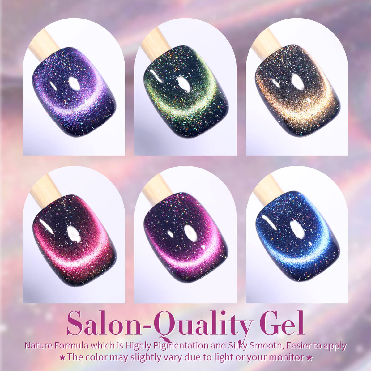 Vernis gel magnétique 9D Born Pretty couleur noire avec éclat