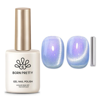Vernis gel magnétique Born Pretty 15ml couleur violet pailleté
