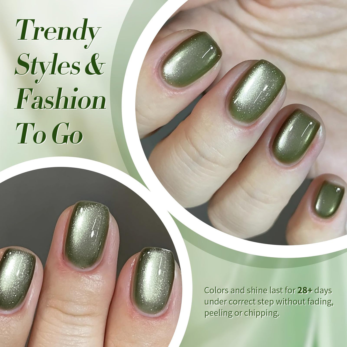 Vernis gel magnétique Born Pretty avec motifs d'yeux de chat