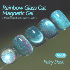 Vernis gel magnétique Born Pretty bleu avec effet holographique