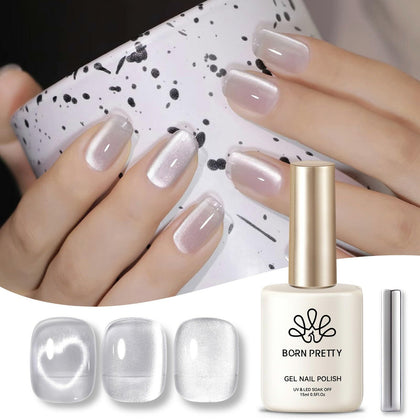 Vernis gel magnétique Born Pretty Moonlight White 10ML vue de face