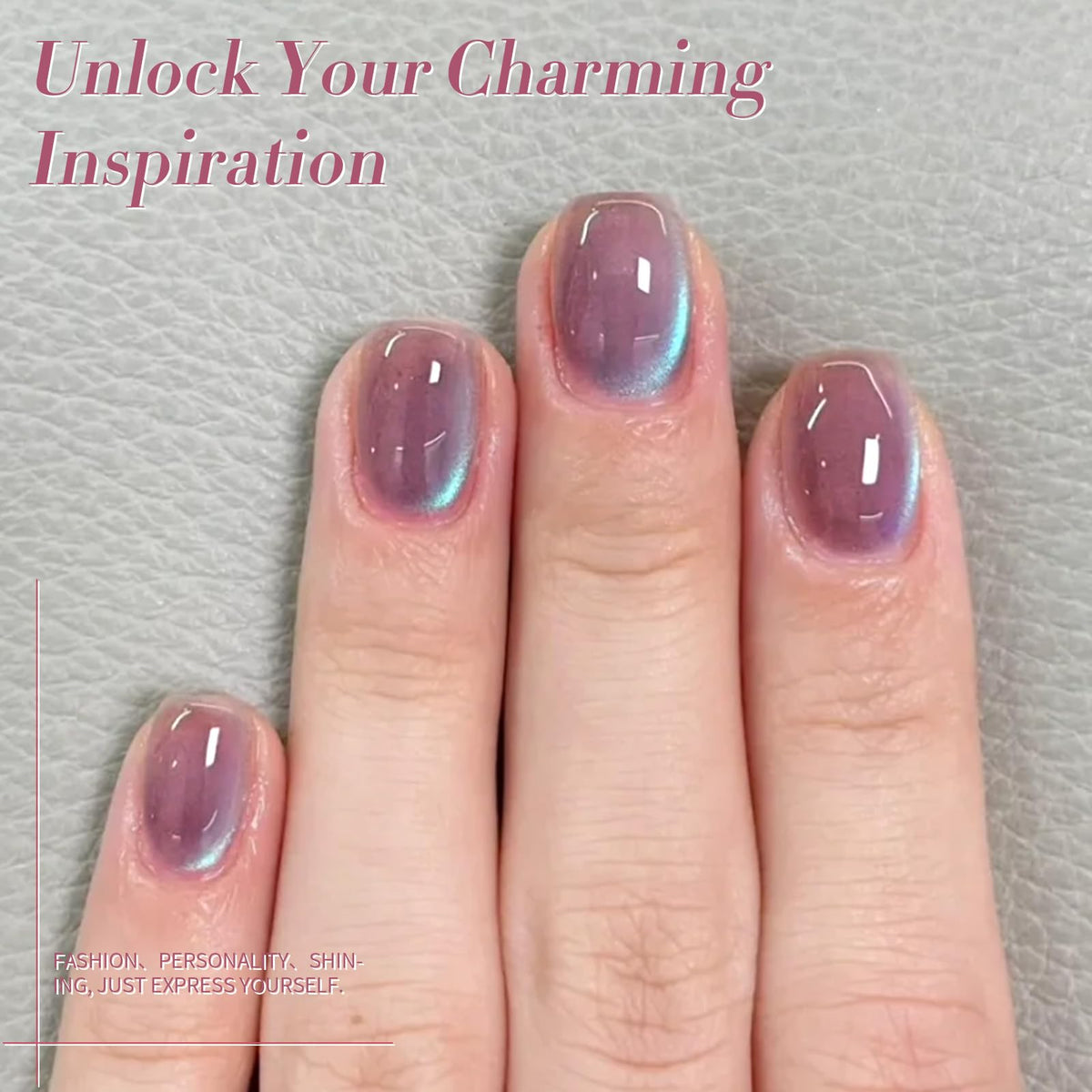 Vernis gel magnétique Hyacinth Violet sous lampe UV