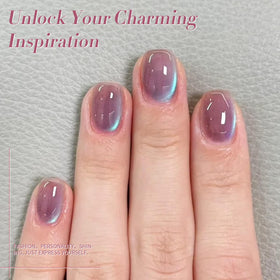 Vernis gel magnétique Hyacinth Violet sous lampe UV