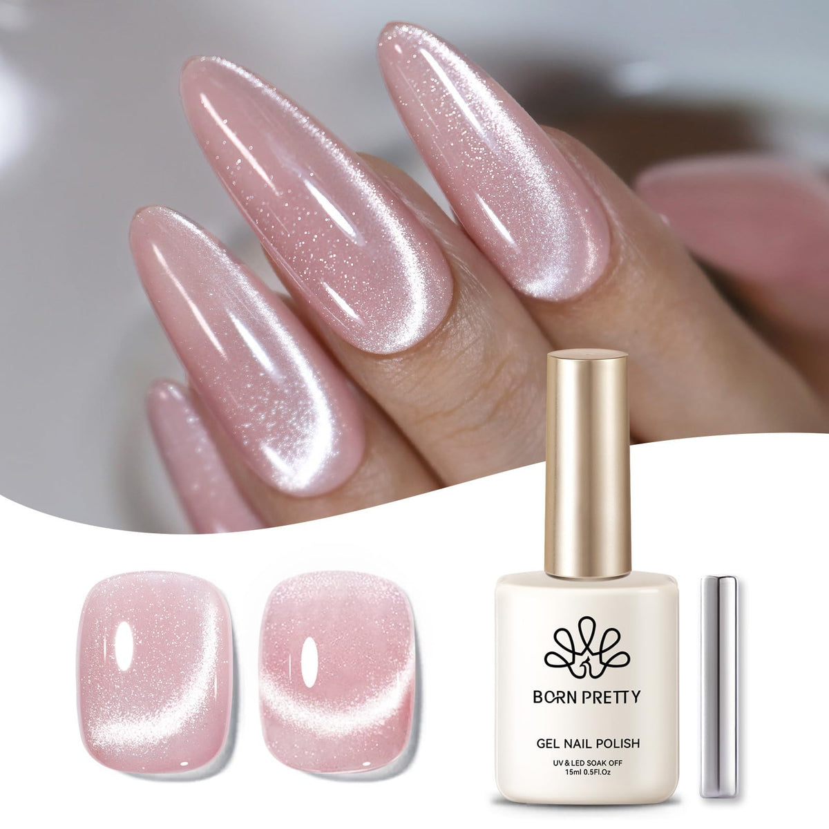 Vernis Gel Magnétique Rose Born Pretty 15ml vue avant