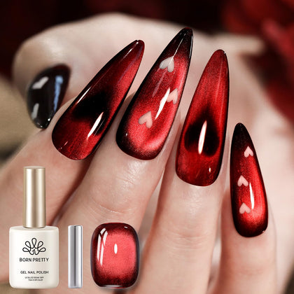 Vernis gel magnétique rouge Born Pretty 15ml vue de face