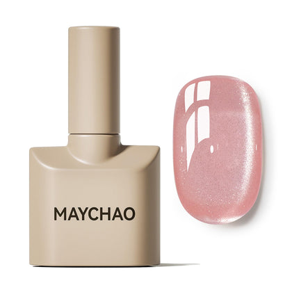 Vernis Gel MAYCHAO 15ML couleur rose pailleté, vue avant