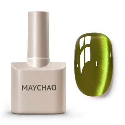 Vernis gel MAYCHAO 15ML couleur vert holographique vue avant