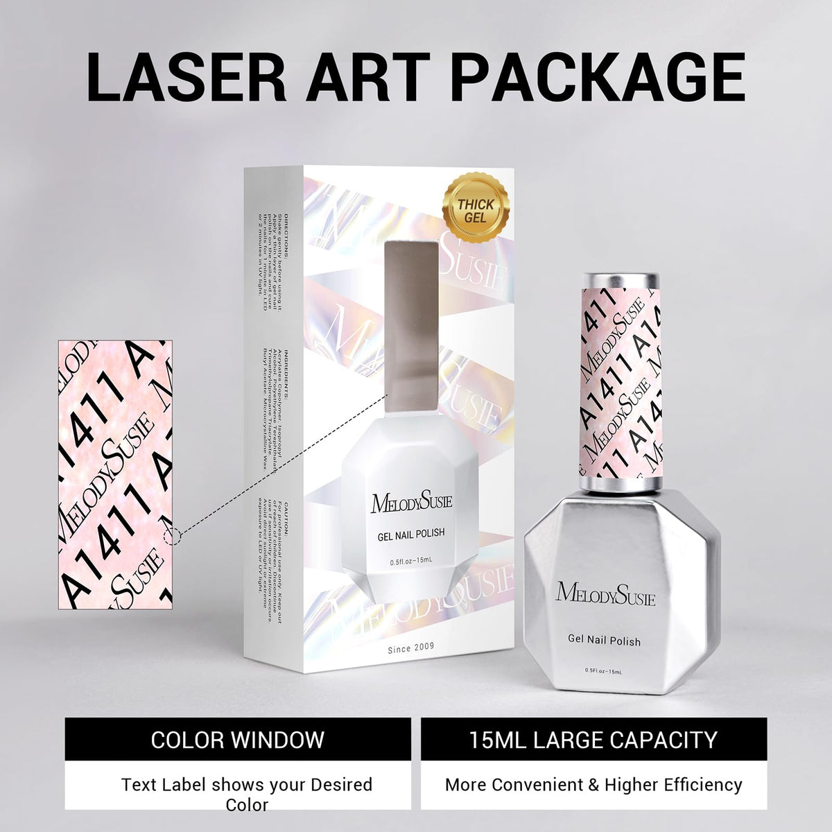 Vernis gel MelodySusie avec lampe UV à proximité